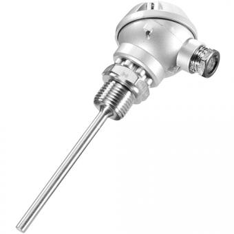 Temperature probe with connection head MA 100 mm | Mineral insulated thermocouple type K, NiCr-Ni
